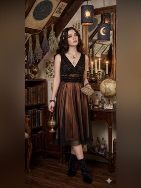 Vintage 90s Y2K Mesh Dress Whimsigoth Dark Fairy Gothic Witchy 12 Babydoll